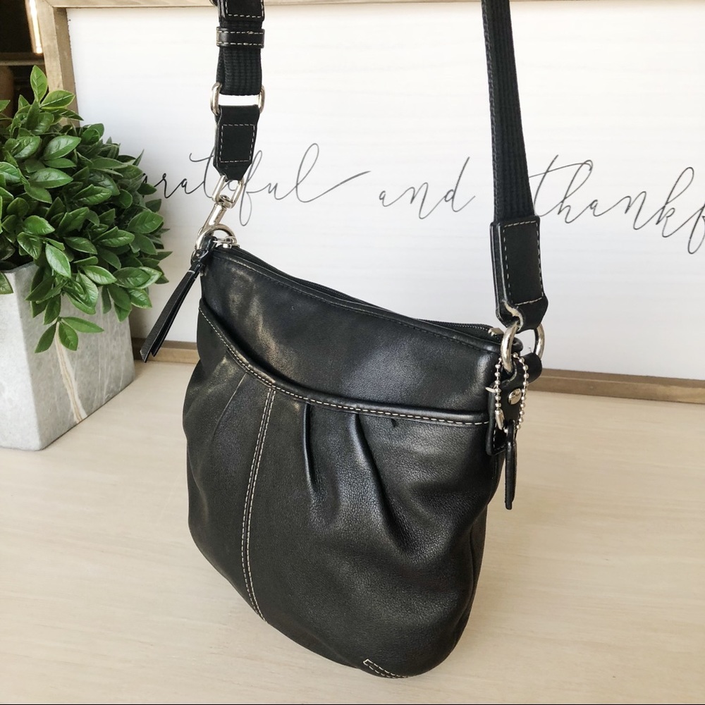 Coach Black Leather Crossbody Purse